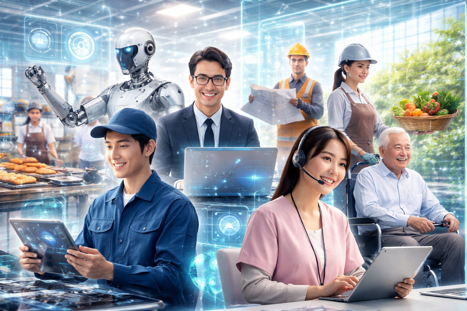 AIを活用して働くイメージ