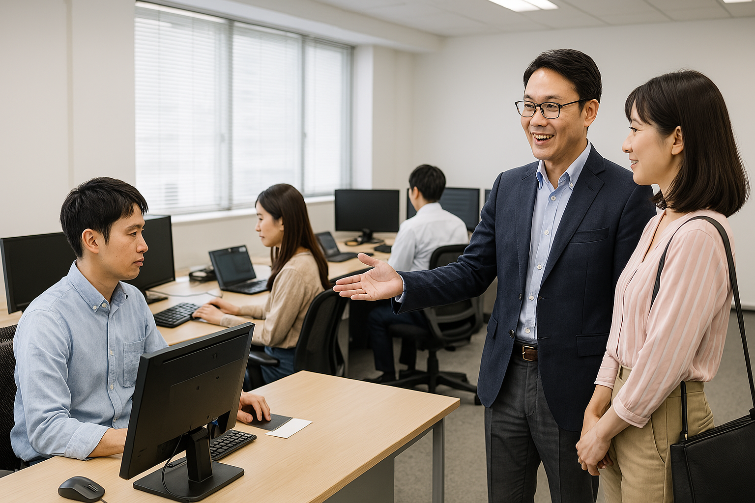 職場見学の様子